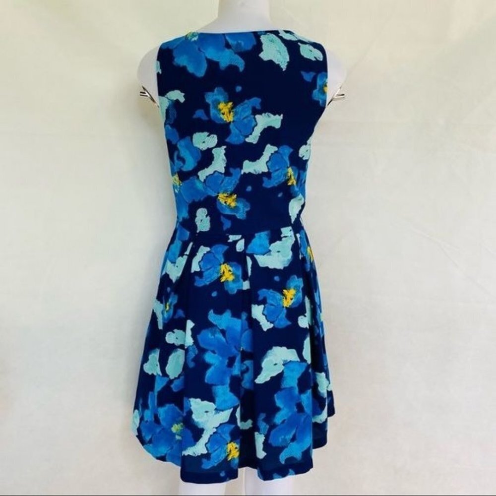 Charming Charlie Blue Floral A-Line Sleeveless Midi Dress Size S - Picture 6 of 11